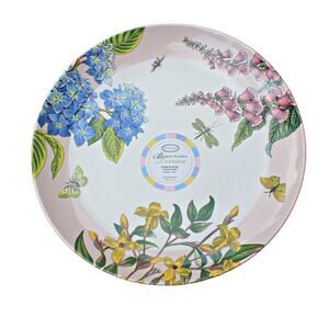 Portmeirion Melamine Serving Platter Round Size 14" Botanic Garden Spring Floral
